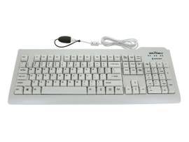 Seal Clean Keyboard w/ Key Locking Function - Dishwasher Safe - ANSI / QWERTY / US-ENGLISH / 6' USB Cable / White - CE / cULus / EAC / FCC / IC /