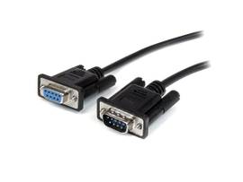 1M STRAIGHT THROUGH SERIAL CABLE M/F BK