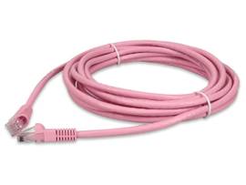 25ft RJ-45 (Male) to RJ-45 (Male) Straight Pink Cat6 UTP PVC Copper Patch Cable