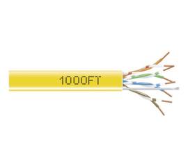 CAT5e 350-MHz Solid Ethernet Bulk Cable - Unshielded (UTP), CMP Plenum, Yellow,