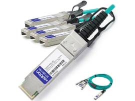 AddOn HP 721073-B21 Compatible TAA Compliant 40GBase-AOC QSFP+ to 4xSFP+ Direct