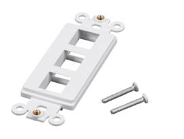 MONOPRICE DECOR INSERT FOR KEYSTONE 3 HOLE WHITE