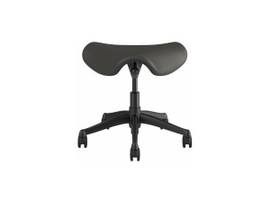 FREEDOM SADDLE STOOL WITH BAR HEIGHT CYLINDER - CHARCOAL TICINO LEATHER