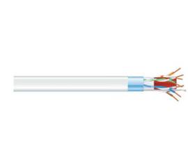 CAT6A 650-MHz Solid Bulk Cable F/UTP CMR PVC WH 1000FT Spool