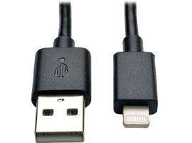 TRIPP LITE LIGHTNING TO USB/CHARGE BLACK 10IN