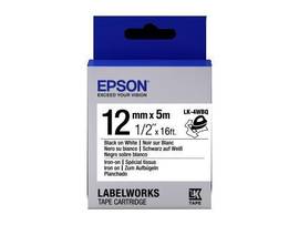 TAPE CRTG IRON-ON 12MM BLK/WHT