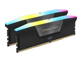 CORSAIR DDR5, 6400MT/S 32GB 2X16GB DIMM, UNBUFFERED, 36-48-48-104, STD PMIC, XMP 3.0, VENGEANCE RGB DDR5 BLACK HEATSPREADER, BLACK PCB, 1.4V