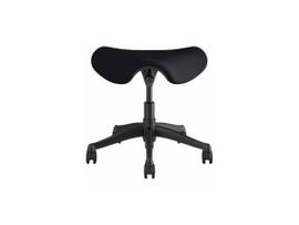 FREEDOM SADDLE STOOL WITH COUNTER HEIGHT CYLINDER - BLACK CORDE 4 FABRIC