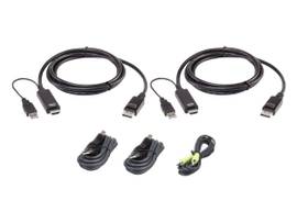 ATEN 6FT. DUAL DISPLAY DISPLAYPORT HDMI TO DP UNIVERSAL SECURE KVM CABLE KIT
