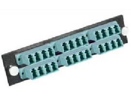 LEGRAND-ORTRONICS QS PRE LOADED ADAPTER PANEL QUAD LC AQUA