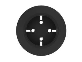 KRAMER RTBUS-4C(B) ROUND TABLE MOUNT 4 CABLE PASS THROUGH BLK SAND BLASTED ANODIZED ALUMINUM TOP