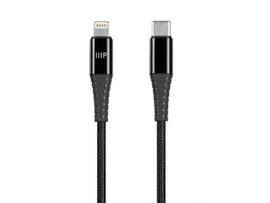MONOPRICE NYLON BRAIDED USB-C TO LIGHTNING CABLE - 3 FEET - BLACK ( MFI CERTIFIED ) FLEXIBLE_ DURABLE_ FAST CHARGING_ COMPATIBLE WITH APPLE IPHONE 13