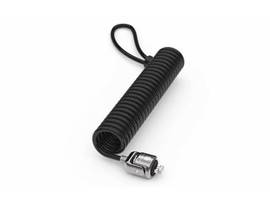 COMPULOCKS T-BAR SECURITY KEYED COILED CABLE LOCK BLACK