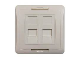 TRIPPLITE UK-STYLE WALL PLATE 2-PORT UNLOADED