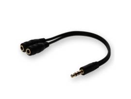 ADD-ON8IN AUDIO M/F BLACK SPLITTER CABLE