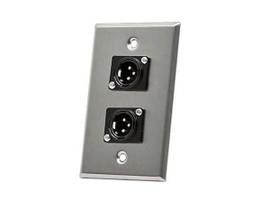 MONOPRICE 2-PORT 3-PIN XLR MALE ZINC ALLOY WALL PL