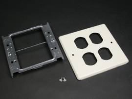 LEGRAND-WIREMOLD 2-GANG W/TWO DUPLEX OPENI