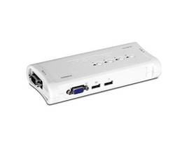 TRENDNET 4-PORT USB KVM SWITCH KIT (INCLUDE 4 X KVM CABLES)