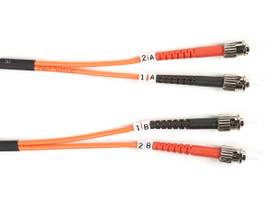 OM1 62.5/125 Multimode Fiber Optic Patch Cable - OFNR PVC, ST to ST, Orange, 10-
