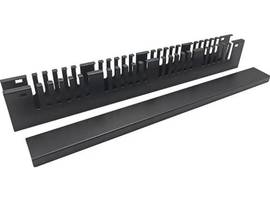 MONOPRICE 1U 19IN METAL RACKMOUNT CABLE MANAGEMENT PANEL