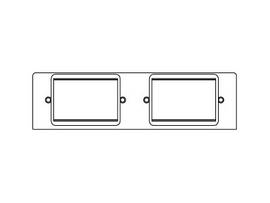 LEGRAND-WIREMOLD DBL GANG PLATE W/2 ORT BE