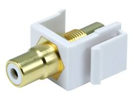 MONOPRICE KEYSTONE JACK - MODULAR RCA W/WHITE CENT