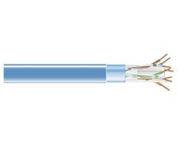 CAT6 Shielded 400-MHz Solid Bulk Cable STP 24 AWG 4-Pair PVC 1000-ft. 304.8-m Bl
