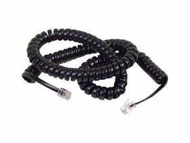CABLE,PHONE,RJ11M/M,12 ,BLK,MODULAR HANDSET,COILED