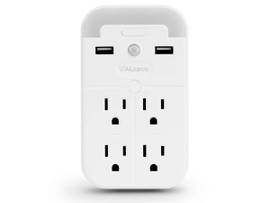 ALURATEK USB LED NIGHT LIGHT W/DUAL USB CHARGING & LIGHT SENSOR