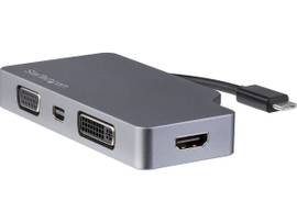 4-in-1 USB Type C multiport video adapter to one 4K HDMI (30Hz)/mini DisplayPort