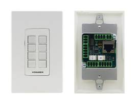 KRAMER RC-308/US-D(W/B) US D SIZE 8 BUTTON 1 GANG CONTROL KEYPAD 1 WHT DECORA DESIGN FRAME FACEPLATE 1 BLK DECORA DESIGN FRAME FACEPLATE