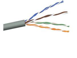 CAT5e SOLID BULK CABLE  4PR;24AWG; 1000  RED