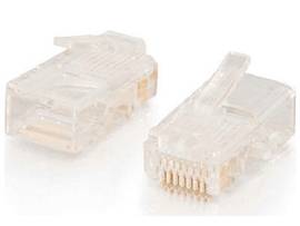 C2G RJ45 CAT5 MOD PLUG RND STRNDED CBL 100PK