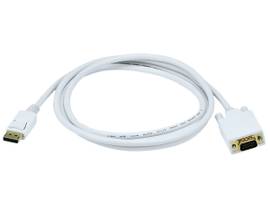 MONOPRICE 6FT 28AWG DP TO VGA CABLE - WHITE
