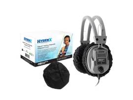 VCOM HAMILTONBUHL HYGENX SANITARY, DISPOSABLE EAR CUSHION COVERS FOR 4.5INCH DELUXE-SIZED HEADPHONES AND HEADSETS, 50 PAIR, BLACK