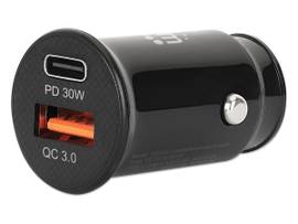 USB-C POWER DELIVERY PORT UP TO 25 W USB-A QC 3.0 CHARGING PORT UP TO 18 W BLACK