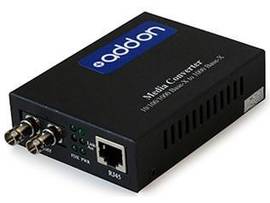 AddOn 10/100/1000Base-TX(RJ-45) to 1000Base-LX(ST) SMF 1310nm 20km POE Media Con