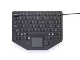 GAMBER MOUNTABLE KEYBOARD WITH TOUCHPAD. 86-KEY FUNCTIONALITY, FUNCTION KEY FOR SECONDARY LEGEND FLEXIBILITY, INTEGRATED TOUCHPAD, MEETS NEMA 4X