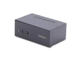 STARTECH 2-PORT DUAL-MONITOR DISPLAYPORT KVM SWITCH, 4K 60HZ, 2X USB 5GBPS HUB PORTS, 2X USB 2.0 HID PORTS, HOTKEY AND PUSH-BUTTON SWITCHING, TAA COMP