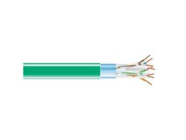 CAT6 400-MHz Shielded Solid Bulk Cable F/UTP Plenum 1000-ft. 304.8-m Green