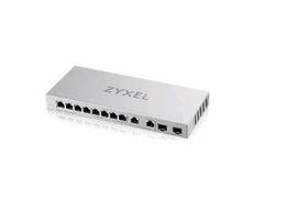 ZYXEL XGS1010-12 8-PORT GIGABIT UNMANAGED MULTI-GIG SWITCH. 2 X COPPER 2.5G PORTS, 2 X 1/10G SFP+ PORTS