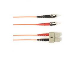 OM1 62.5/125 Multimode Fiber Optic Patch Cable - OFNR PVC, ST to SC, Orange, 15-