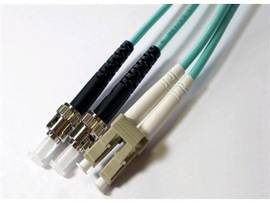 AXIOM LC/ST MULTIMODE DUPLEX OM4 50/125 FIBER OPTIC CABLE 0.5M