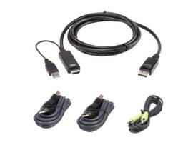 ATEN 6FT. SINGLE DISPLAY USB AND HDMI TO DP UNIVERSAL SECURE KVM CABLE KIT