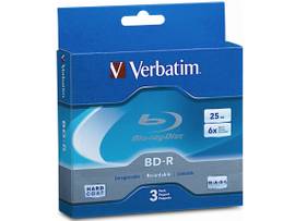 BD-R 25GB 6X BRANDED 3PK JEWEL CASE BOX