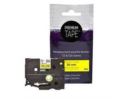 BROTHER TZE-661 COMPATIBLE PREMIUM TAPE BLACK / YELLOW 36MM