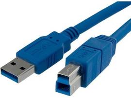 1 FT SUPERSPEED USB 3.0 CABLE A TO B M/M