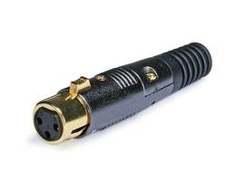 MONOPRICE 3-PIN XLR FEMALE MIC CONNECTOR_ GOLD PLA