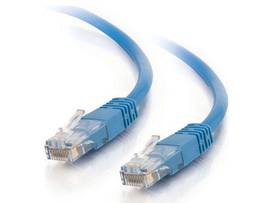 C2G 20FT CAT5E MOLDED SOLID UTP CABLE-BLUE