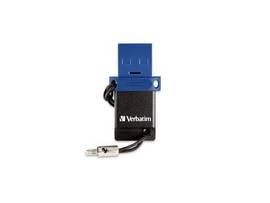 VERBATIM 64GB STORE N GO DUAL USB 3.2 GEN 1 FLASH DRIVE FOR USB-C DEVICES BLUE